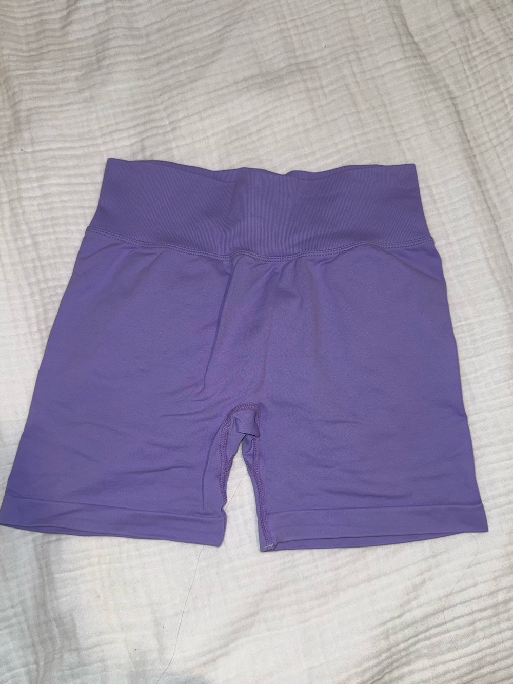 Women's High-Waist Purple Active Shorts
